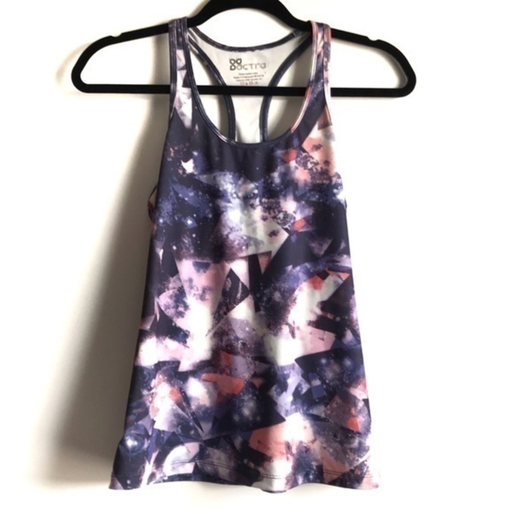 Actra Pink Purple Prism Active Tank Top Size Small
